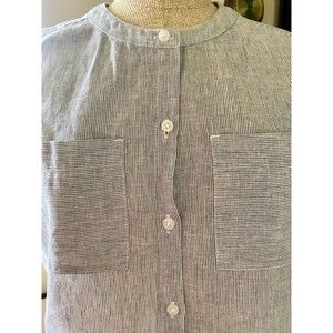 EUC Pendleton Women’s Striped Sleeveless Cotton Button Down Top Small